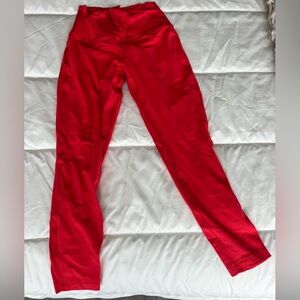 Red lululemon leggings